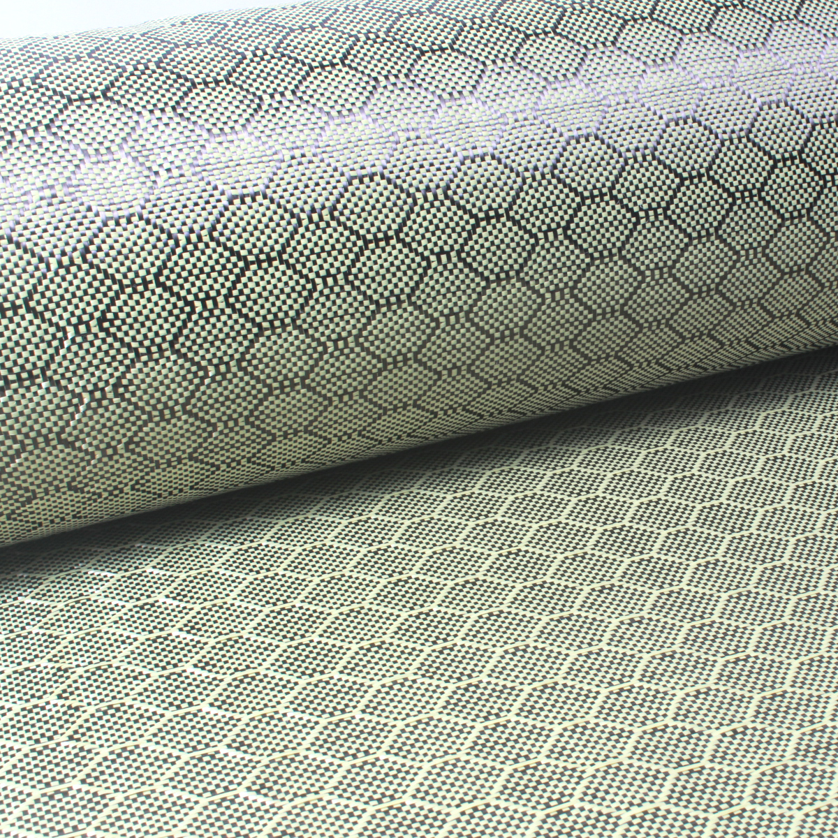 Tecido de fibra de carbono de aramida hexagonal favo de mel 3K reforçado para peças de carro